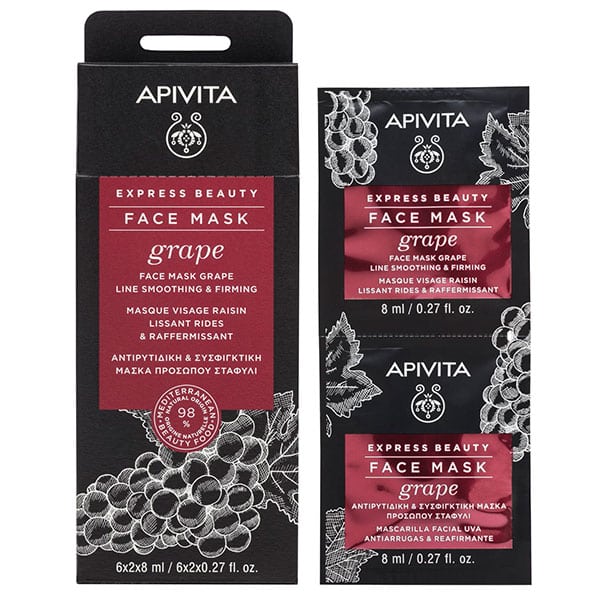 APIVITA FACE MASK GRAPE 6x2x8ml Product Main Image