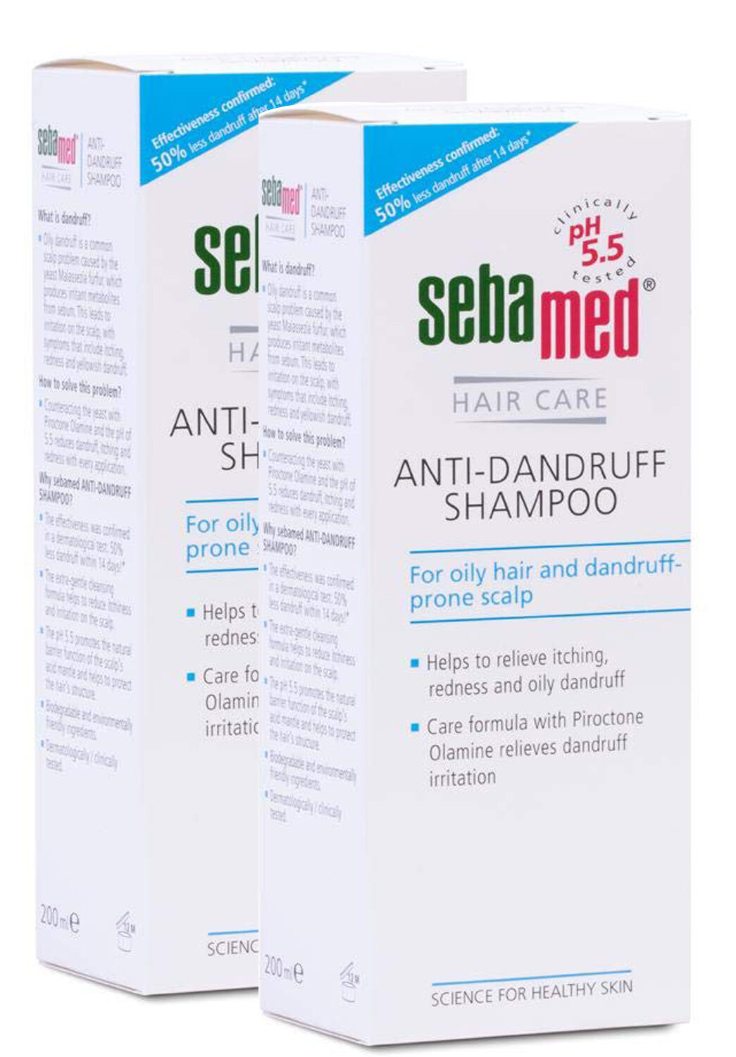 PACK OF TWO SEBAMED SHAMPOO ANTIDANDRUFF 200ml Product Main Image